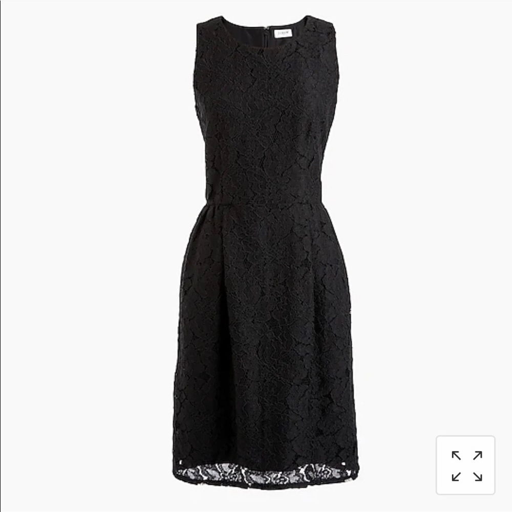 J Crew black lace sleeveless sheath dress 0 - NWT